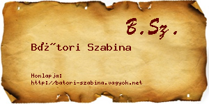 Bátori Szabina névjegykártya